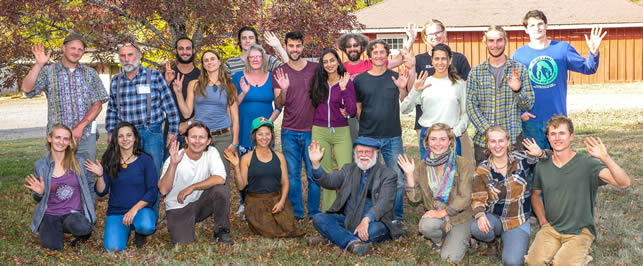 Participants at Ecology Action's Fall 3-Day Workshop
